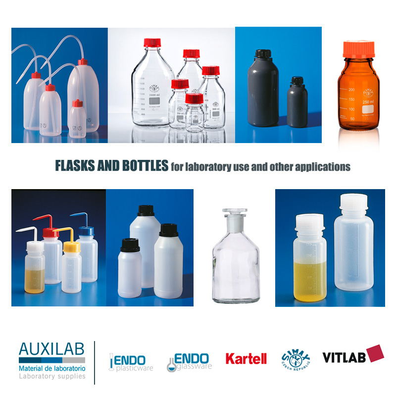 The Auxilab Rogo Sampaic group has one of the most complete offers of flasks and bottles