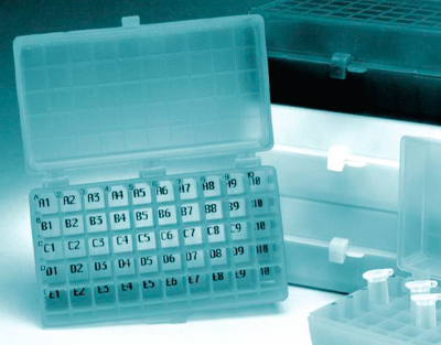 Boîte de stokage p/ 50 cryotubes et microtubes 1.5 à 2ml