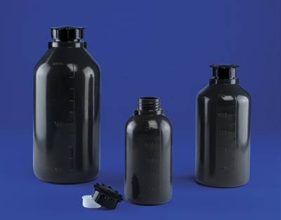 FRASCO BOCA ESTRECHA PE GRIS, 125 ML