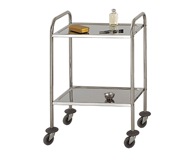 Trolley 2 trays without galleries L. 600 x 430 mm