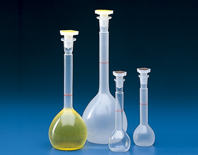 Fiole jaugée avec bouchon PP 19/26, 250 ml