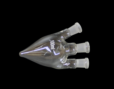 Matraz forma corazón 3 bocas 14/23, 100 mL