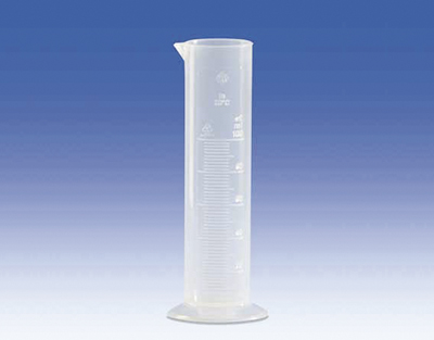 Probeta Clase B, f. baja, PP, 25 mL