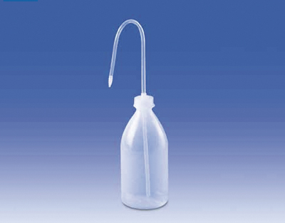 Wash-bottle, PE-LD, GL 18, wash-bottle cap, PE-LD,100 ml