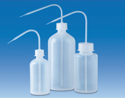 Frasco lavador 50 mL PE-LD, GL18 PP