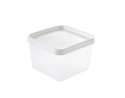 Caja hermética cuadrada de PE, 0,6L