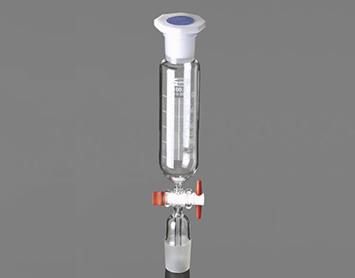 Ampoule de coulée cylindrique 50ml Robinet PTFE  2x 14/23