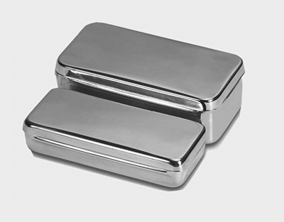 Cuveta INOX esterilizable c/tapa 50x200x100 mm