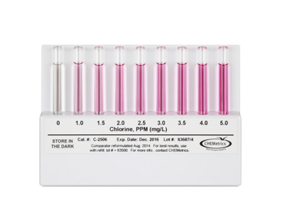 Comparador Cloro DPD rango 0-5ppm