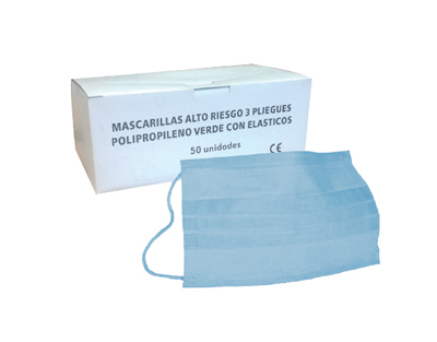 Masque Chrirurgical usage unique Type IIR (Pack 50 unités)