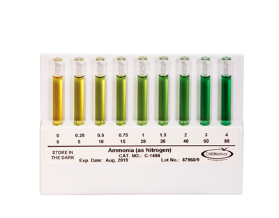 Comparateur d'ammoniac, 0-4 & 0-80 ppm