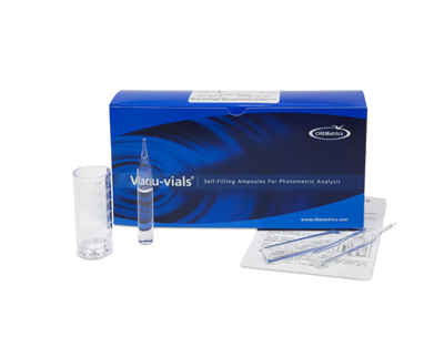 Oxygène (Dissout), 0-1,0 ppm.Type: Vacu-vials. Kit. 30 det.