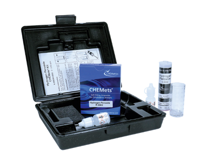 Peroxyde d'hydrogène , 0-0,5 ppm.Type: CHEMets.Kit. 30 det.