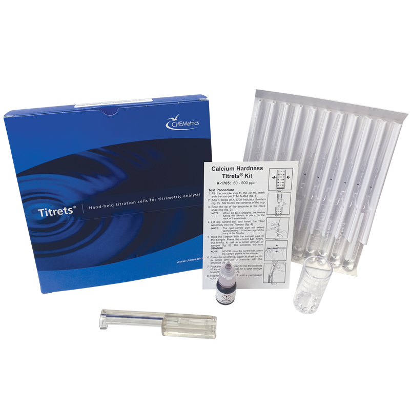 Hardness Test Kit, 50-500 ppm as CaCO3