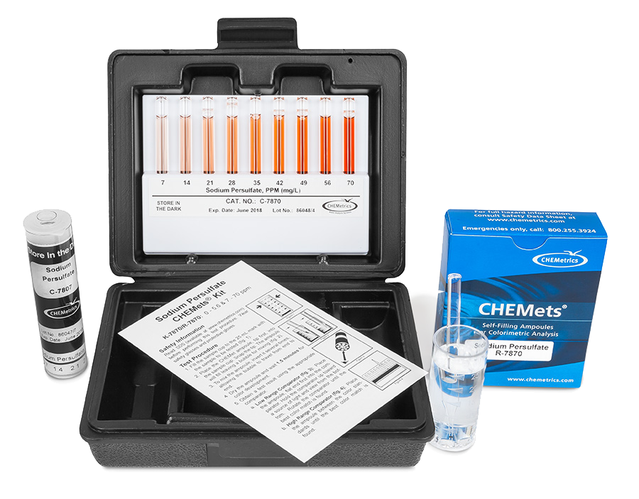 Persulfate - Kit visuel CHEMets, 0-5,6 / 7-70 ppm