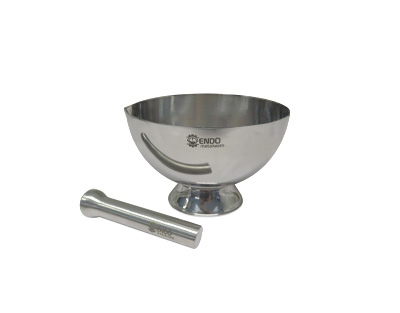 Mortero con pico y mano, acero inox. 304, 500 mL