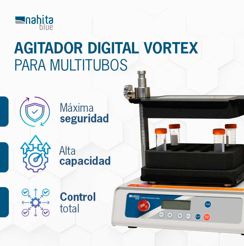 🧬 ¡Lanzamiento! Nuevo Agitador Vortex Multitubo Nahita Blue