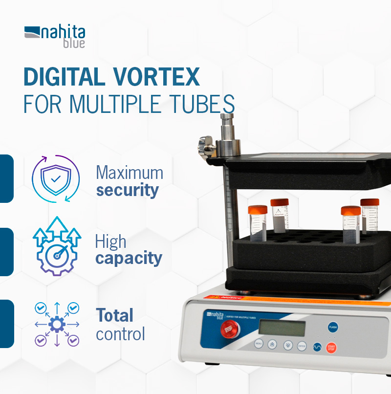 🧬 New Launch! Nahita Blue Digital Multi-Tube Vortex Mixer