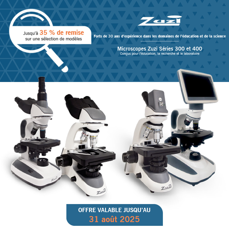 🧪 Microscopes Zuzi Séries 300 et 400. Précision Optique au Service de l’Éducation et de la Science 🔬