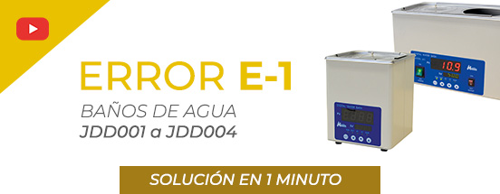 Error E-1 en baños de agua: cómo detectarlo y evitarlo