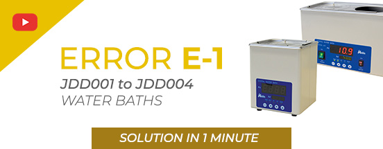 Error E-1 in water baths: how to detect and prevent it