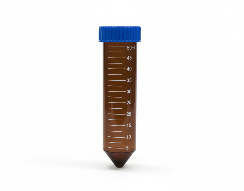 PP tube for centrifuge, 50 mL, amber B/50