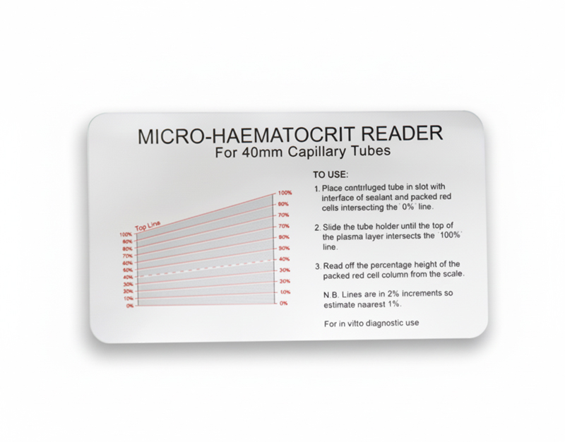 Carte de lecture capillaire