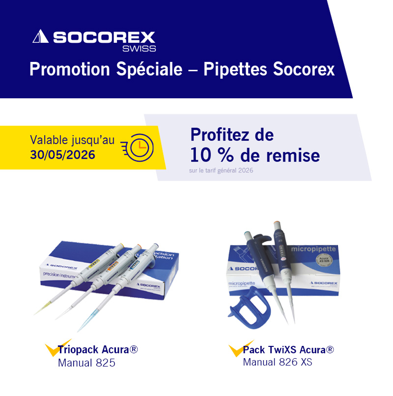 🎯 Promotion spéciale sur les pipettes Acura® de Socorex