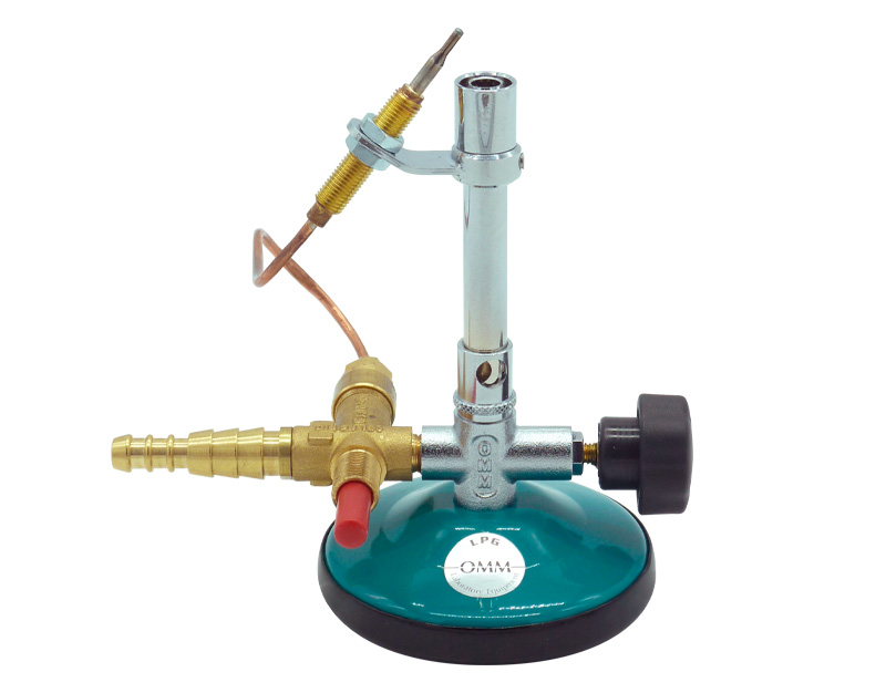 Bec Bunsen de sécurité sans veilleuse , gaz Butane Propane, raccord olive, OMM