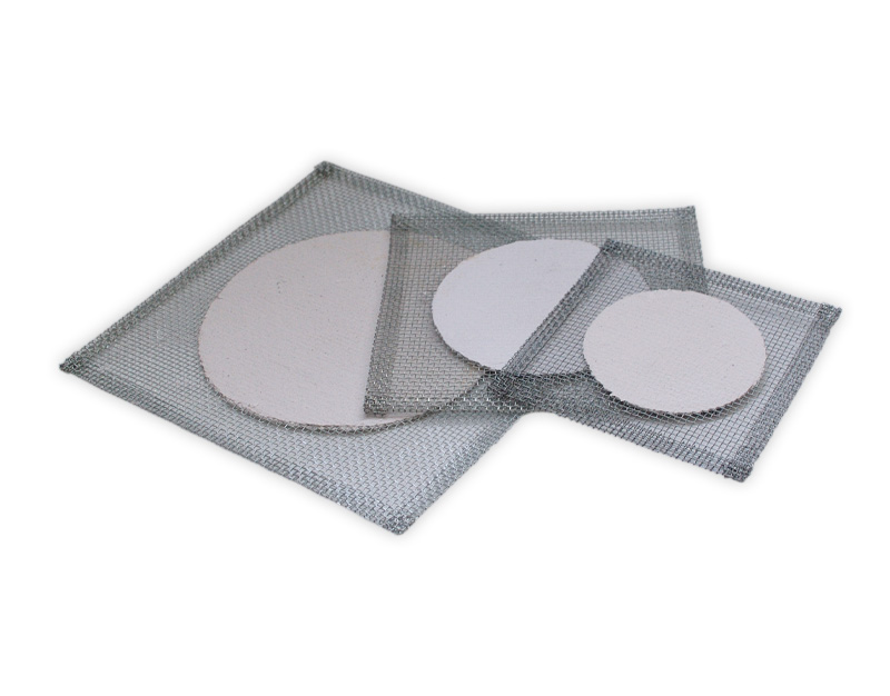 Toiles métalliques avec disque céramique 12x12 cm