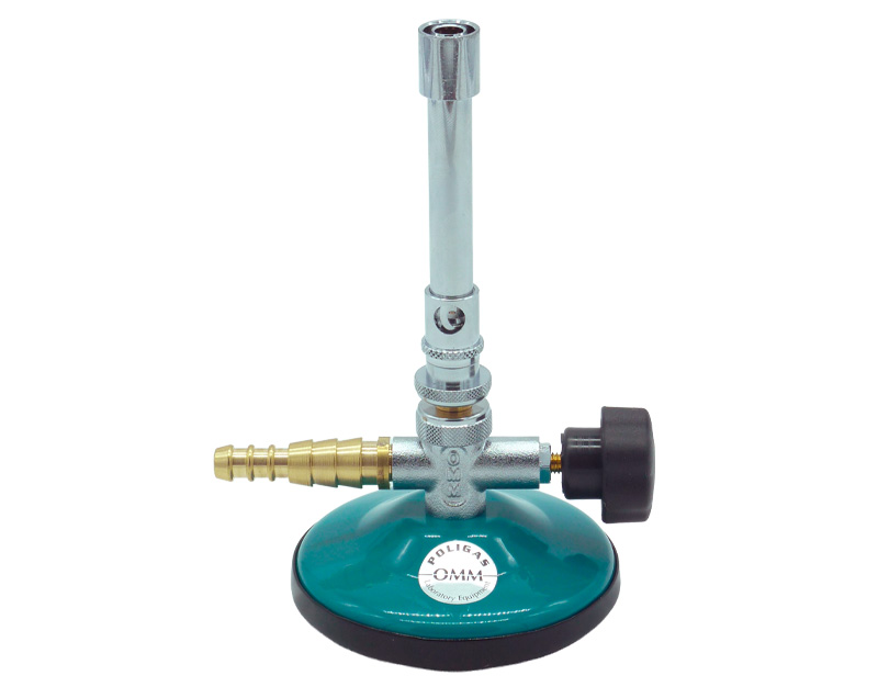 Mechero Bunsen poligas, sin piloto, conexion oliva, OMM