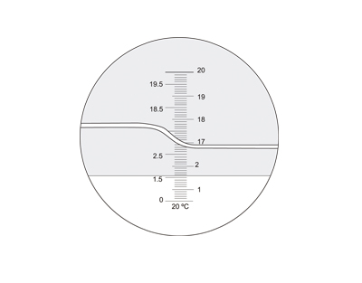 Réfractomètre á main 0-20% Brix, ATC