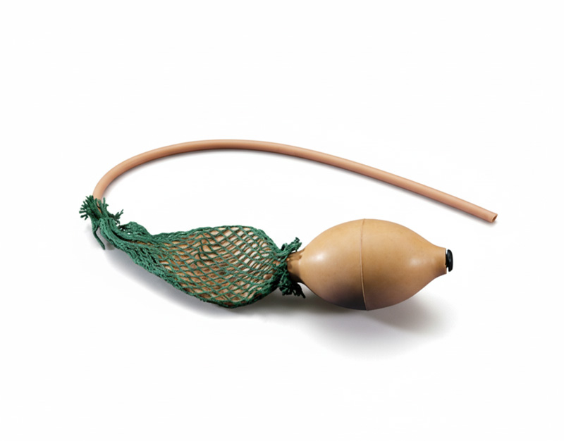 Poire double avec filet caoutchouc rouge diam.46mm