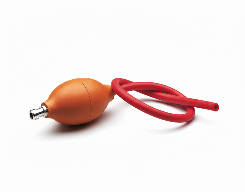 Mono-Poire caoutchouc rouge p/vide avec 2 valves d