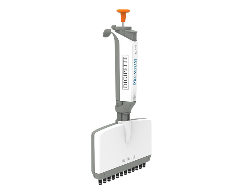 Pipeta multicanal DIGIPETTE Premium, 12 canales, 0,5-10 µl