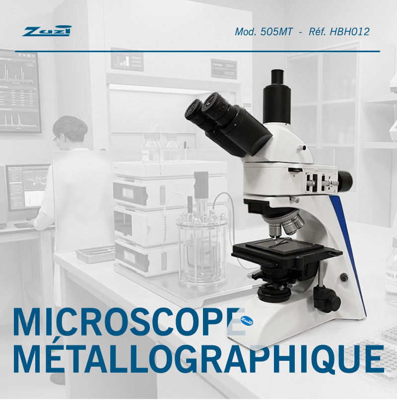 Microscope métallographique 505MT. Précision, détail et polyvalence dans un seul appareil