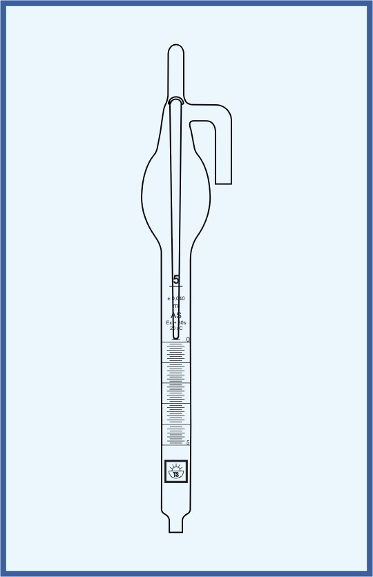 Tube pour Burette à titration 10ml 1/20