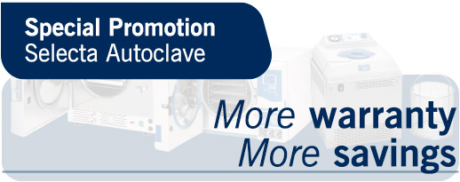 Special promotion on Selecta autoclaves professional sterilization with discount