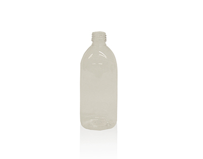 Transparent bottle narrow neck w/out cap DIN28 PET 250 ml, ENDO