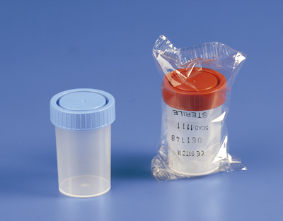 Urine container PP, 60 ml, non sterile, B/500