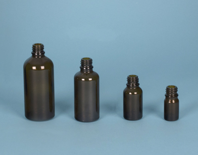 Bottle thread DIN18 amber, 100 mL