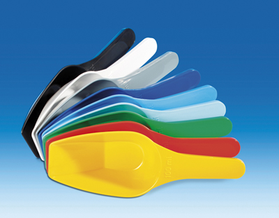 Measuring scoops, coloured, PP, 100 ml, bright blue