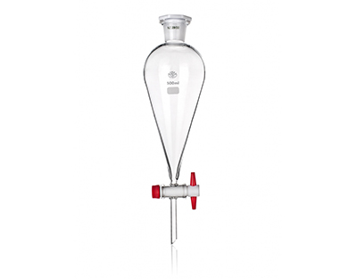 Separating funnel s/gr PTFE stopcock Simax 250mL