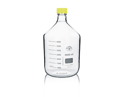 Flacon ISO Simax  cap+bague jaune 5000ml