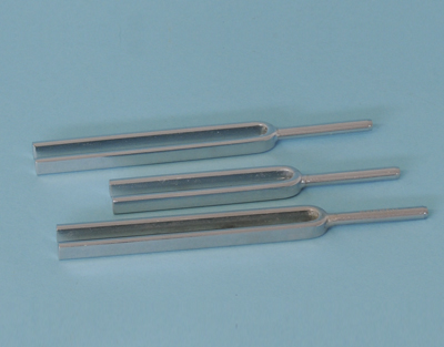 Set 8 tuning forks, steel