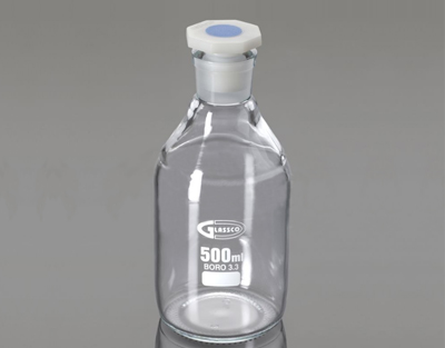 Flacon verre blanc bouchon PP col étroit, 50 ml  Rodage: 14/23