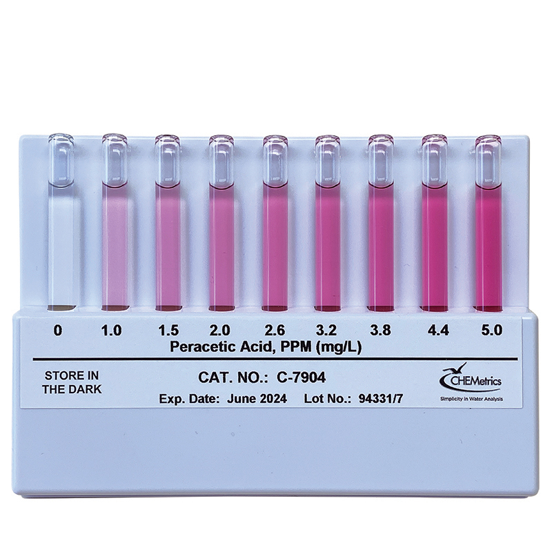 Ácido Peracético, 0-5 ppm. Comparador de recambio