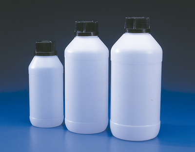 FRASCO HDPE BOCA ANCHA C/TAPON PRECINTADO, 500 ML
