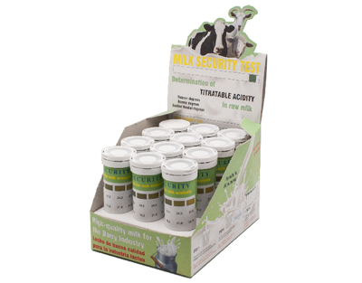 Milk safety test for titratable acidity and pH