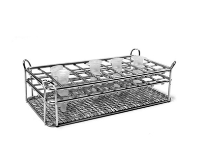 Stainless Steel rack, 25 microtubes 1.5 mL